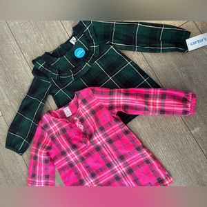Carter’s Plaid Blouse Bundle NWT